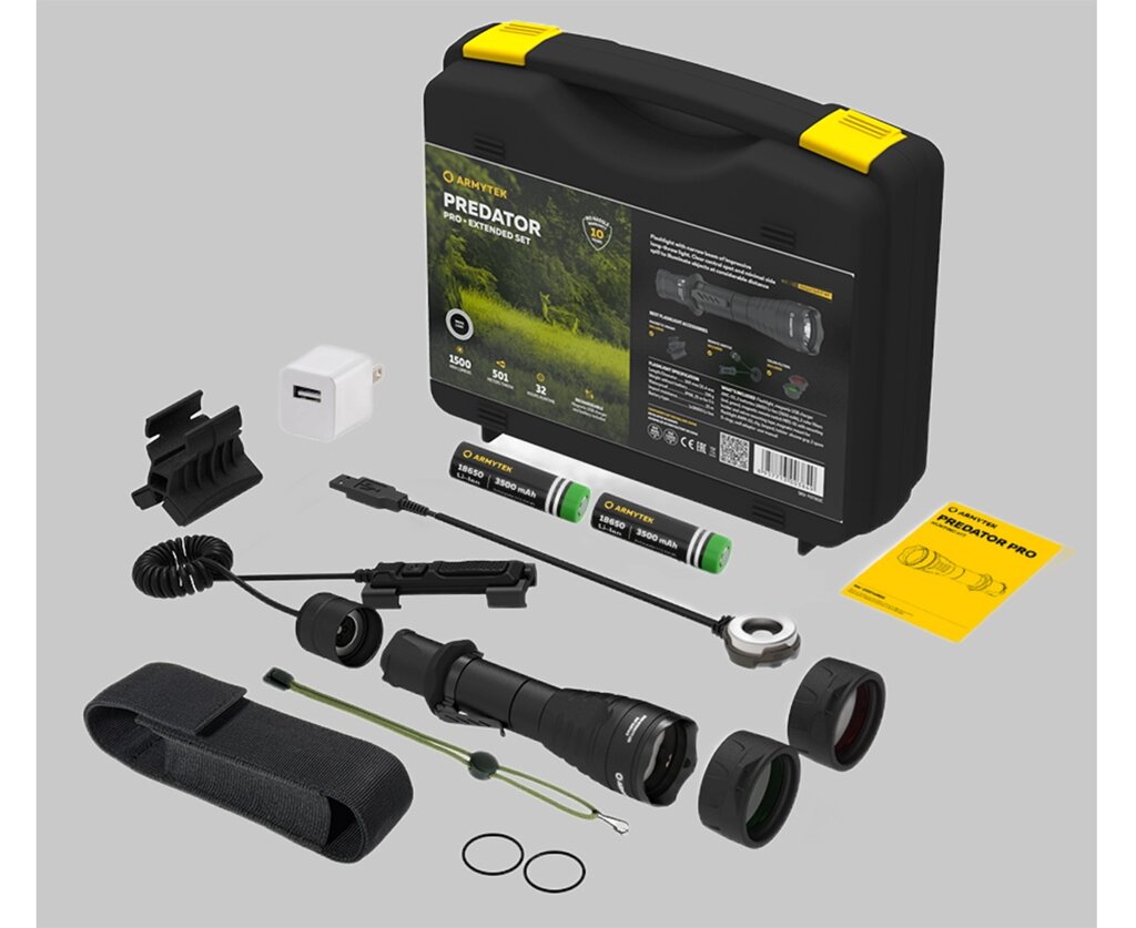 Фонарь Armytek Predator Pro Magnet USB Extended Set Белый от компании ООО "ИнструментЛюкс" - фото 1