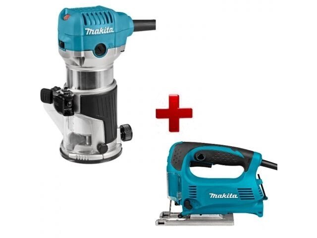 Фрезер кромочный MAKITA RT 0700 CX2 + аксессуары + АКЦИЯ лобзик 4329 в  ПОДАРОК  (арт. 4329) (710 Вт, цанга 8 мм, 30000 от компании ООО "ИнструментЛюкс" - фото 1