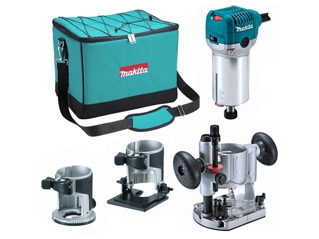 Фрезер кромочный MAKITA RT 0700 CX2 + аксессуары в сумке (710 Вт, цанга 8 мм, 30000 об/мин, регул. об.) от компании ООО "ИнструментЛюкс" - фото 1