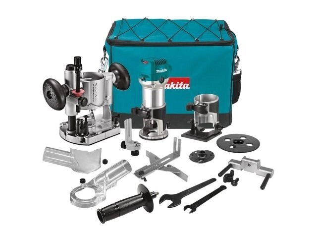 Фрезер кромочный MAKITA RT 0702 CX2 + аксессуары в сумке (710 Вт, цанга 8 мм, 30000 об/мин, регул. об.) от компании ООО "ИнструментЛюкс" - фото 1