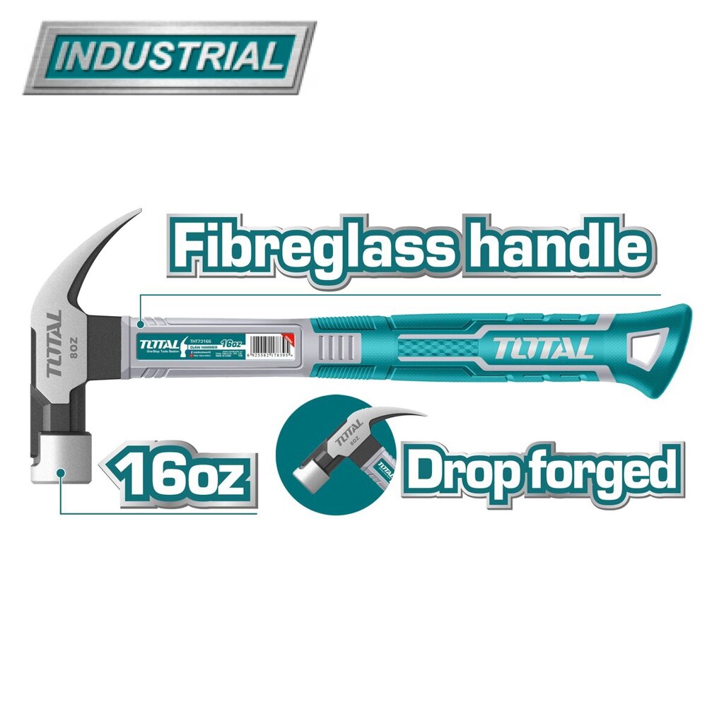 Молоток 0,45 кг TOTAL THTCH0166 от компании ООО "ИнструментЛюкс" - фото 1