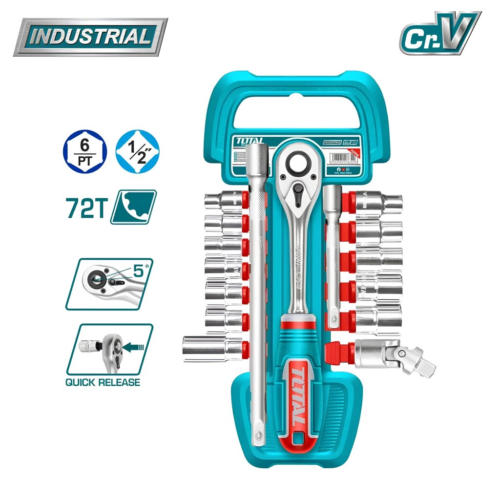 Набор инструментов TOTAL THT121171 (17 предметов) от компании ООО "ИнструментЛюкс" - фото 1