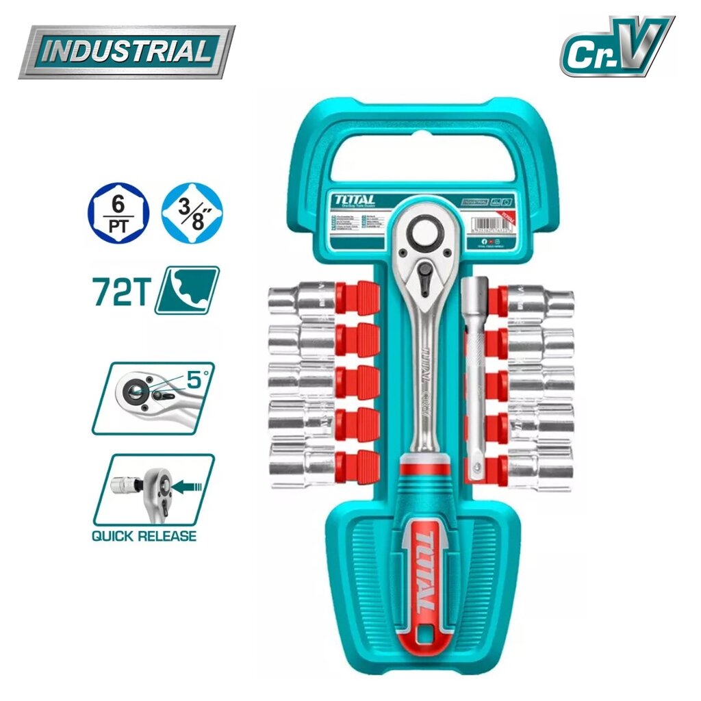 Набор инструментов TOTAL THT381121 (12 предметов) от компании ООО "ИнструментЛюкс" - фото 1