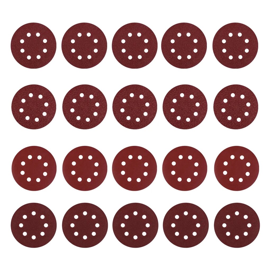 Набор шлифовальных кругов D125, зерно P40, P80, P120, P240 Deko SD20-1 (20 шт) от компании ООО "ИнструментЛюкс" - фото 1