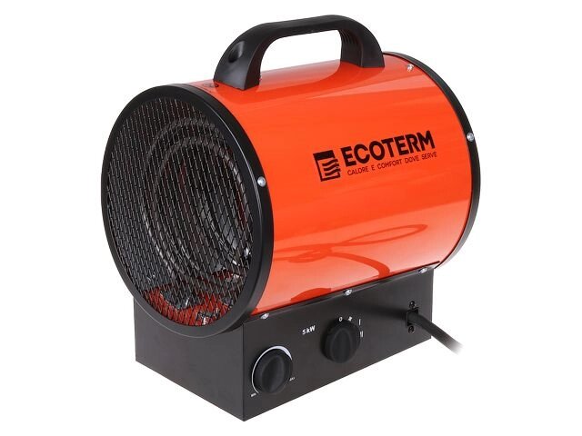 Нагреватель воздуха электр. Ecoterm EHR-05/3E (пушка, 5 кВт, 380 В, термостат) (ET1523-2) от компании ООО "ИнструментЛюкс" - фото 1