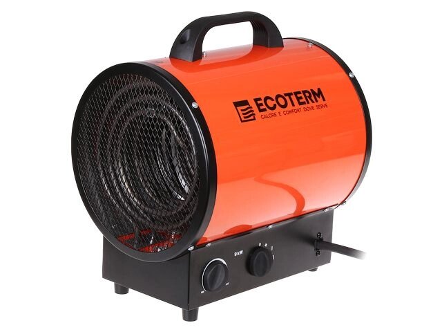 Нагреватель воздуха электр. Ecoterm EHR-09/3E (пушка, 9 кВт, 380 В, термостат) (ET1524-3) от компании ООО "ИнструментЛюкс" - фото 1