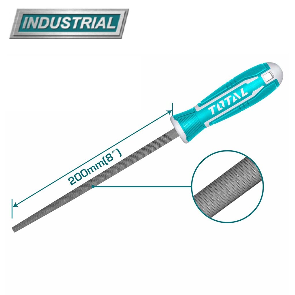 Напильник круглый слесарный 200 мм TOTAL THT91386 от компании ООО "ИнструментЛюкс" - фото 1