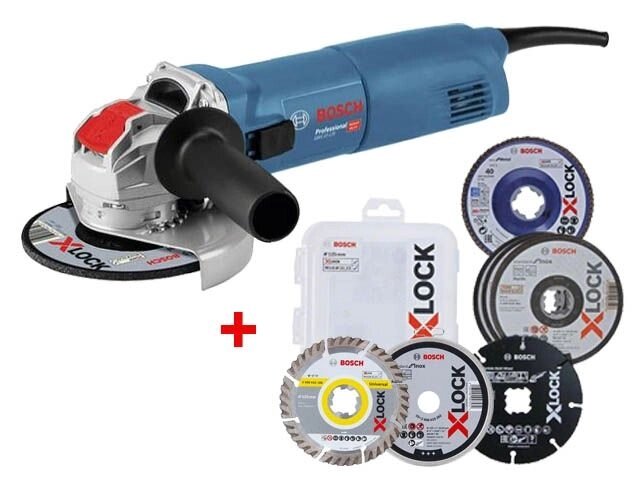 Одноручная углошлифмашина BOSCH GWX 14-125 в кор. + АКЦИЯ (16 кругов) (1400 Вт, диск 125х22 мм, система X-LOCK. 16 от компании ООО "ИнструментЛюкс" - фото 1