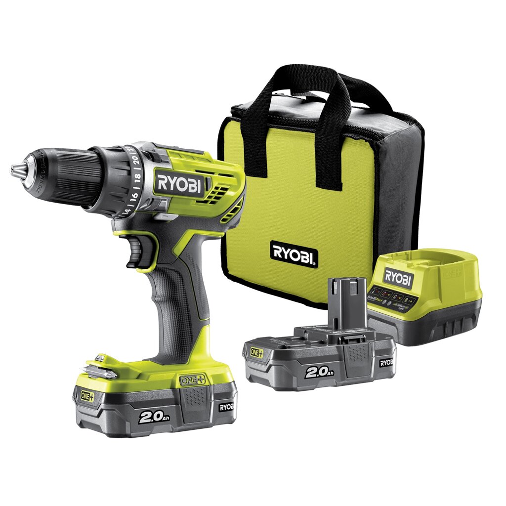 ONE + / Дрель-шуруповерт RYOBI R18DD3-220S от компании ООО "ИнструментЛюкс" - фото 1