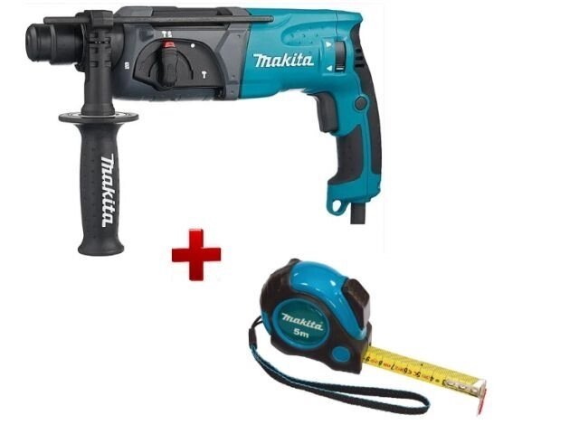 Перфоратор MAKITA HR 2470 в чем. + АКЦИЯ Рулетка 5. м. (780 Вт, 2.7 Дж, 3 реж., патрон SDS-plus, вес 2.4 кг + АКЦИЯ от компании ООО "ИнструментЛюкс" - фото 1