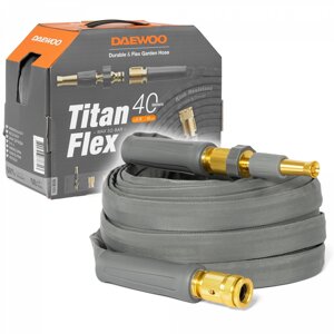 Шланг DAEWOO TitanFlex 40м, 5/8 " (15мм) с комплектом для полива