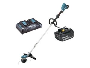 Триммер аккум. MAKITA LXT DUR 368 LZ + АКЦИЯ (2 аккумулятора, 2 зарядных) (18.0 В, 2 акк., Li-Ion, 35 см, с ножом и