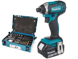 Аккум. шуруповерт MAKITA LXT DTD 152 RME в чем. + Набор оснастки MAKITA 56 предметов (B-53768) (18.0 В, 2 акк., 4.0 А/ч