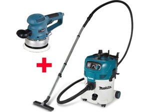 Пылесос MAKITA VC 3012 M + Эксцентриковая шлифмашина MAKITA BO 6030 в кор. (арт. BO6030) (1200 Вт, 30 л, класс: M,