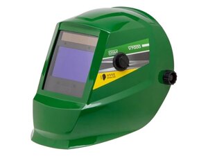Щиток сварщика с самозатемняющимся светофильтром DGM V7000 (зеленый) (1/1/1/2; 104x63 мм; 4 сенсора)