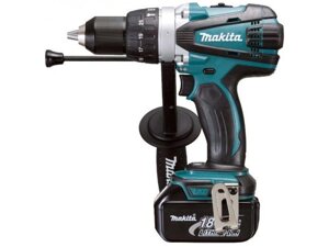 Аккум. ударная дрель-шуруповерт MAKITA LXT DHP 458 RFE в чем. (18.0 В, 2 акк., 3.0 А/ч Li-Ion, 2 скор., 91 Нм, шурупы