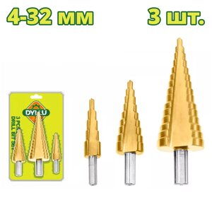 Набор сверл ступенчатых DYLLU DTJD3401 (3 шт.)