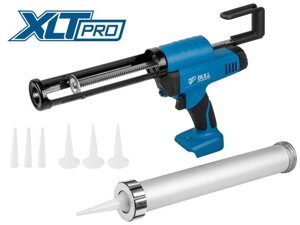 Аккум. пистолет для герметика BULL CG 1860 SOLO, 300/600 мл, 2500 Н, 8,3 мм/с, рег. скор. (защита от вытекания, 2 кг, 2