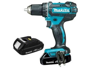 Аккум. дрель-шуруповерт MAKITA LXT DDF 482 SYE в чем. (18.0 В, 2 акк., 1.5 А/ч Li-Ion, 2 скор., 62 Нм, шурупы до 10 мм)