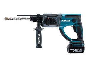 Аккум. перфоратор MAKITA LXT DHR 202 RF в чем. (18.0 В, 1 акк., 3.0 А/ч Li-Ion, 1.9 Дж, вес 3.5 кг)