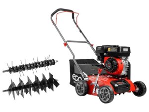 Аэратор/скарификатор бензиновый ECO SCG-400 (7.0 л. с., шир. 40 см,,8 уровней, ручной привод, колеса 7", травос 45 л)