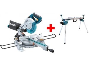 Торцовочная пила MAKITA LS 0815 FLN в кор. + Стол для торцовочной пилы (DEAWST06) (1400 Вт, 216х30.0 мм, глуб. до 65