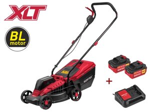 Газонокосилка аккумуляторная WORTEX CLM 3336 ALL1 XLT SET БЕСЩЁТ. ДВИГ., 18В+18В, 2акб, 4Ач, шир. 3
