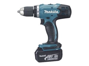 Аккум. ударная дрель-шуруповерт MAKITA LXT DHP 453 SYE в чем. (18.0 В, 2 акк., 1.5 А/ч Li-Ion, 2 скор., 42 Нм, шурупы