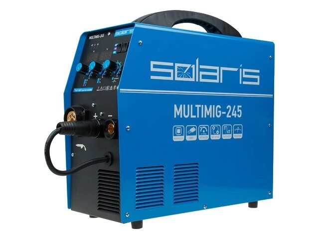 Полуавтомат сварочный Solaris MULTIMIG-245 (MIG/MMA/TIG) (Уцененный товар, помята упаковка) от компании ООО "ИнструментЛюкс" - фото 1
