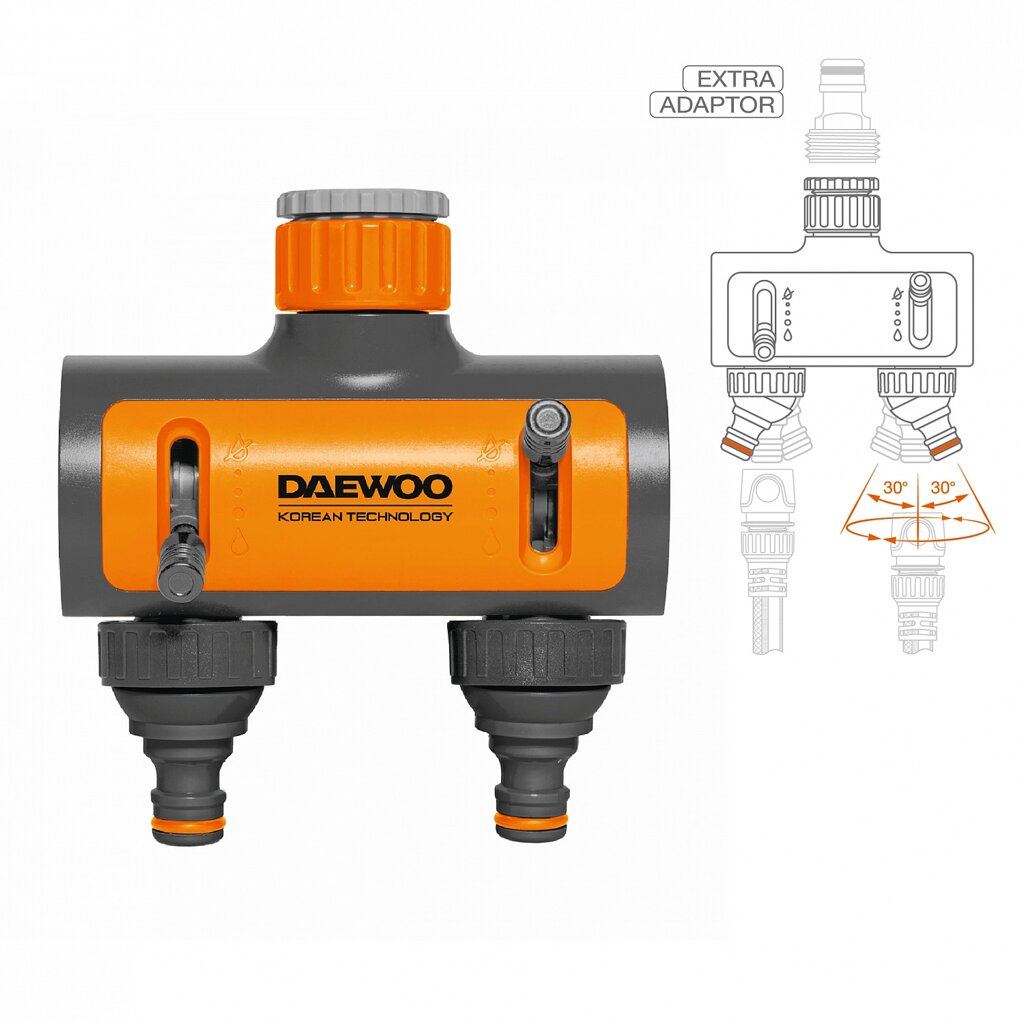 Разделитель потоков 2-х канальный G 3/4 " и 1" DAEWOO DWC 1225 от компании ООО "ИнструментЛюкс" - фото 1