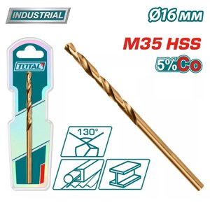 Сверло по металлу M35 HSS-CO 16мм TOTAL TAC11216001