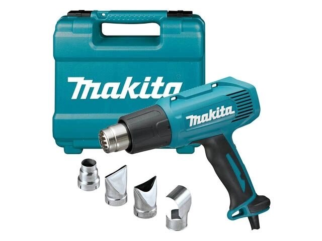 Термовоздуходувка MAKITA HG 5030 K в чем. + набор сопл (1600 Вт, 2 скор., 350-500 °С, ступенч. рег.) от компании ООО "ИнструментЛюкс" - фото 1