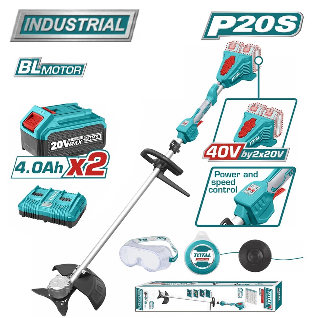 Триммер аккумуляторный TOTAL TSTLI200285 от компании ООО "ИнструментЛюкс" - фото 1