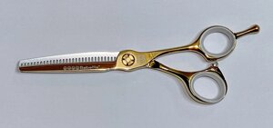 Ножницы парикмахерские Babetta 517 Gold size 6.00 филировочные чехол
