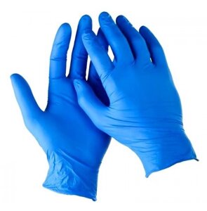 Перчатки Nitrile одноразовые 100шт. винил-нитриловые голубые S