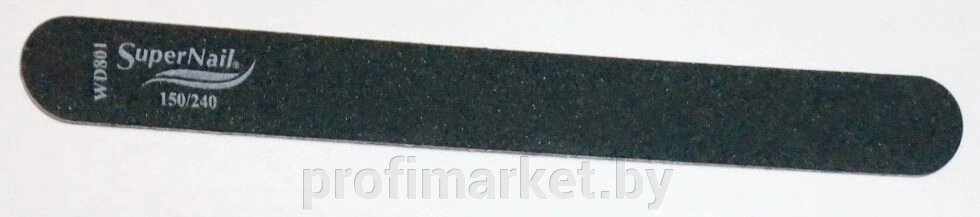 Пилка Super Nail (#150/240, Wooden, черная, прямая) от компании ИП Сможевский Олег Александрович - фото 1