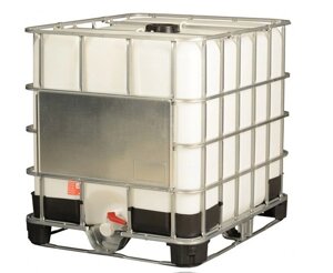 IBC контейнер Еврокуб 1000 л. пищевой, технический - восстановленный (поддон металлический, комбинированный)