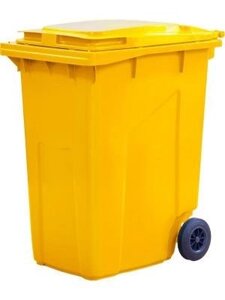 Мусорный контейнер п/э 360л. желтый