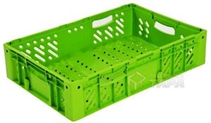 Ящик для овощей (помидорный) 600х400х130 мм зеленый