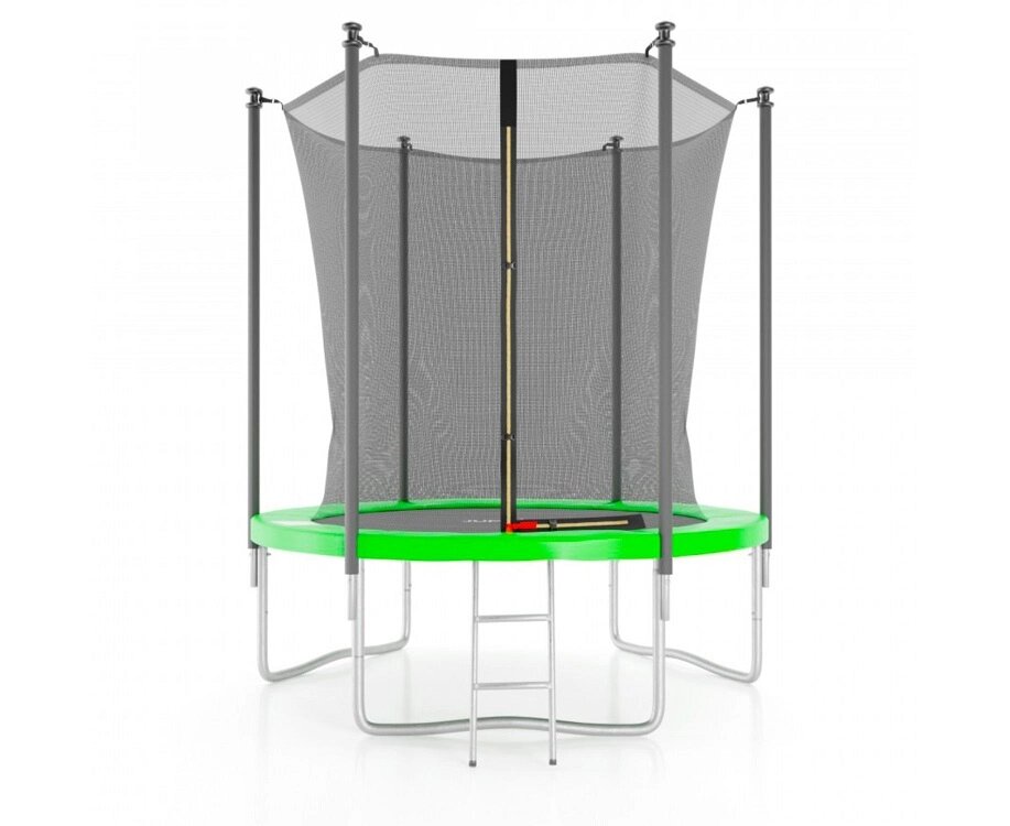 Батут с защитной сеткой DFC JUMP4FUN 6 ft зеленый с лестницей от компании Интернет-магазин «Hutki. by» - фото 1
