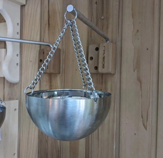 Чаша подвесная нержавеющая сталь 120мм 0,4л от компании Интернет-магазин «Hutki. by» - фото 1
