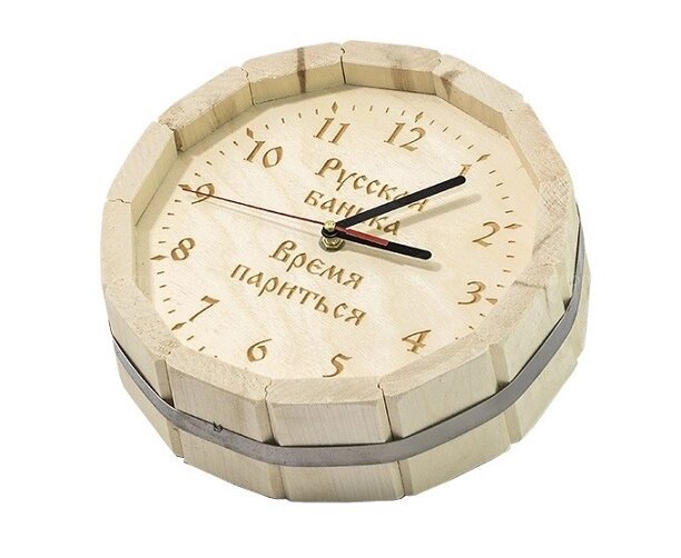 Часы Бочка с гравировкой ЛЮКС D-300 ЛИПА ЧЛ-20 от компании Интернет-магазин «Hutki. by» - фото 1