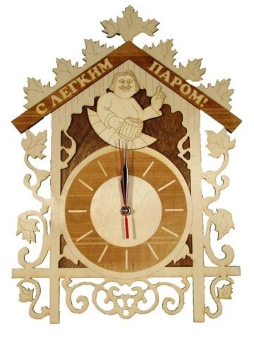 Часы для бани "Резные" ЧР-1 (Россия) от компании Интернет-магазин «Hutki. by» - фото 1