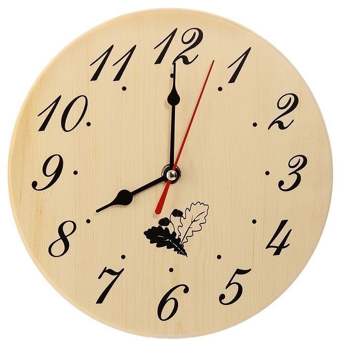 Часы для предбанника деревянные Б-1131 (Россия) от компании Интернет-магазин «Hutki. by» - фото 1