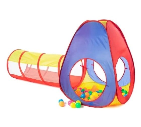 Детская игровая палатка Sundays с тоннелем 228979 +100 шариков от компании Интернет-магазин «Hutki. by» - фото 1