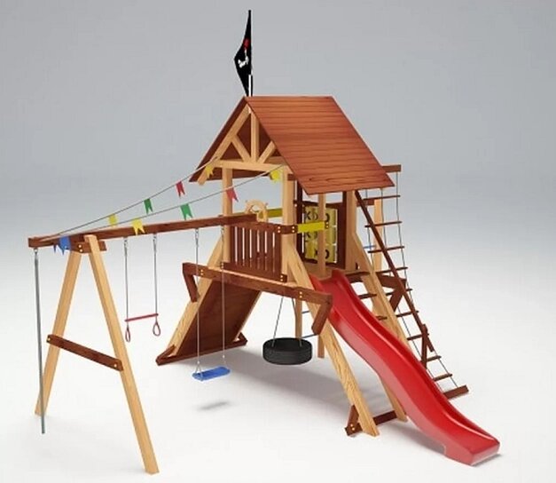 Детская спортивная площадка для дачи Савушка lux-3 от компании Интернет-магазин «Hutki. by» - фото 1