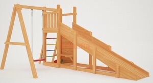 Детская спортивная площадка для дачи Савушка Мастер 6 с качелями (4 сезона)