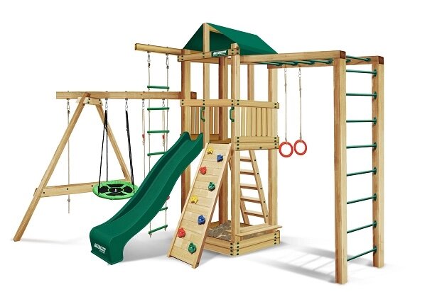 Детский спортивный комплекс для дачи RAPID эконом зеленый ##от компании## Интернет-магазин «Hutki. by» - ##фото## 1