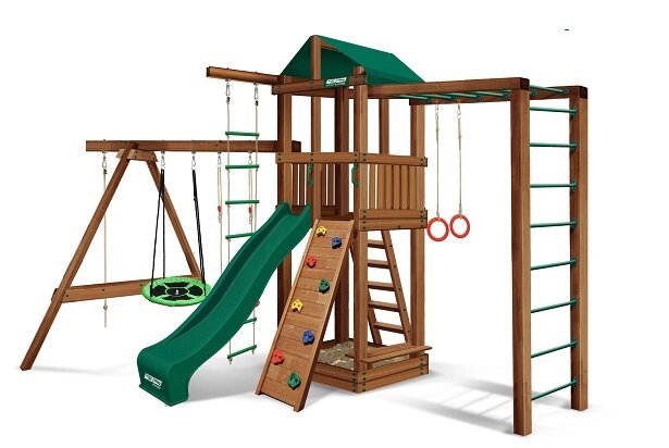 Детский спортивный комплекс для дачи RAPID премиум Кедр зеленый ##от компании## Интернет-магазин «Hutki. by» - ##фото## 1