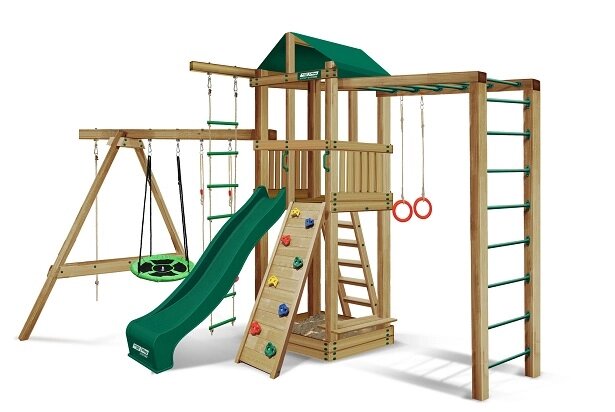 Детский спортивный комплекс для дачи RAPID премиум Север зеленый ##от компании## Интернет-магазин «Hutki. by» - ##фото## 1